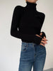 Ribbed Turtleneck Lightweight Knit Jumper