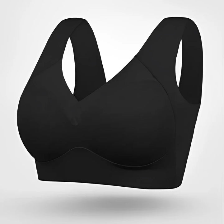 Seamless V-Neckline Bra with Wide Pullover Straps