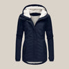 Sherpa-Lined Hooded Quilted Winter Coat