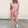 Soft Knit Loungewear Set with Long-Sleeve Top and Joggers
