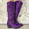 Studded Western Knee-High Boots