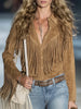 Suede Fringe Western Shirt