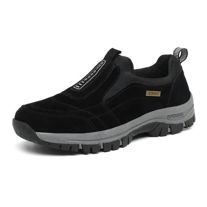 Suede-Look Cushioned Slip-On Walking Shoes