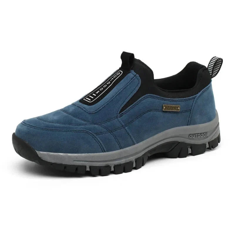 Suede-Look Cushioned Slip-On Walking Shoes