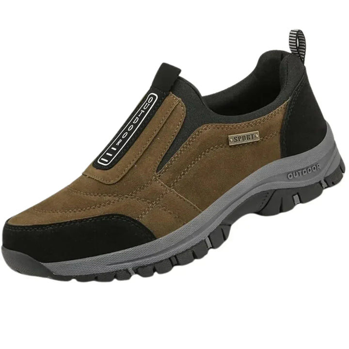 Suede-Look Cushioned Slip-On Walking Shoes