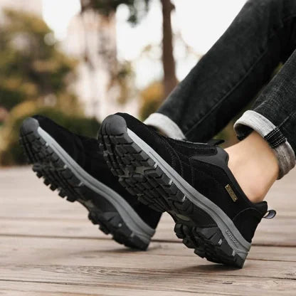 Suede-Look Cushioned Slip-On Walking Shoes