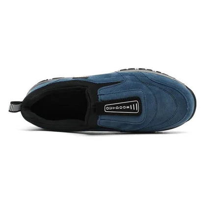 Suede-Look Cushioned Slip-On Walking Shoes