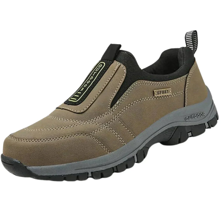 Suede-Look Cushioned Slip-On Walking Shoes