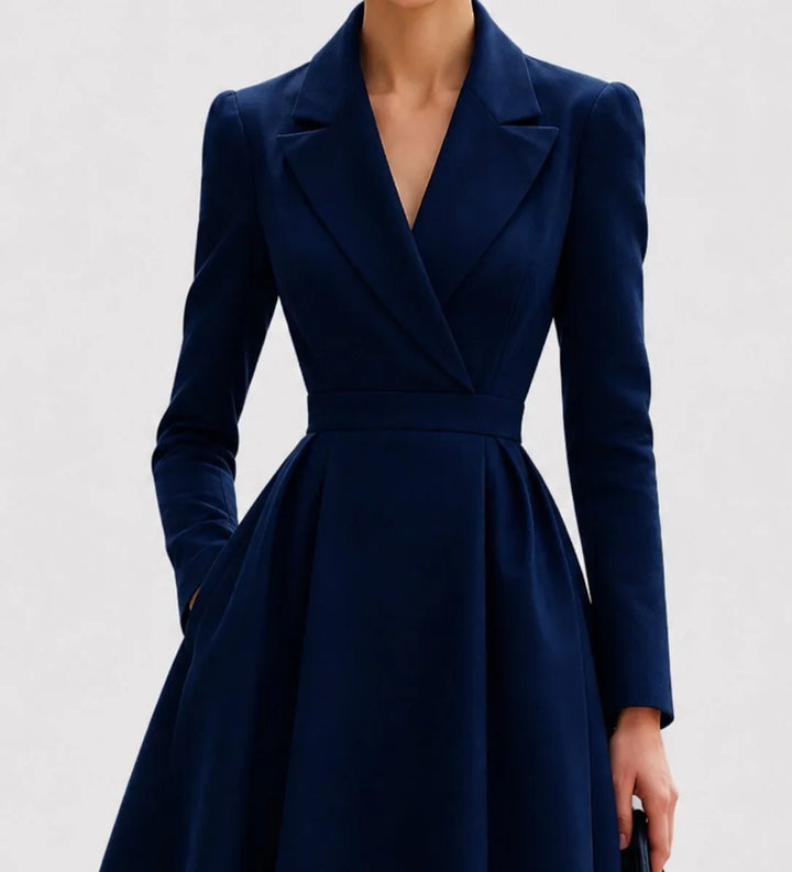 Tailored Structured Midi Coat Dress