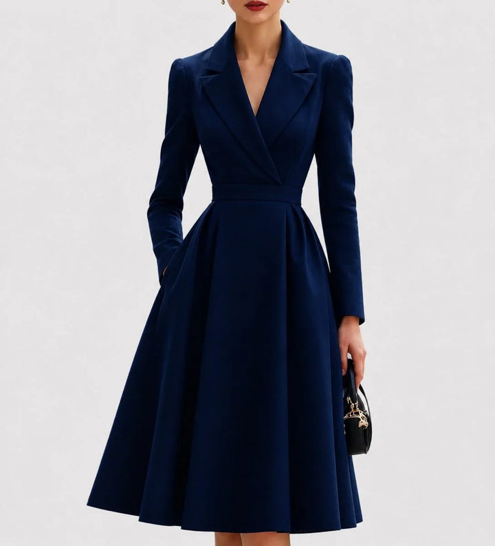 Tailored Structured Midi Coat Dress