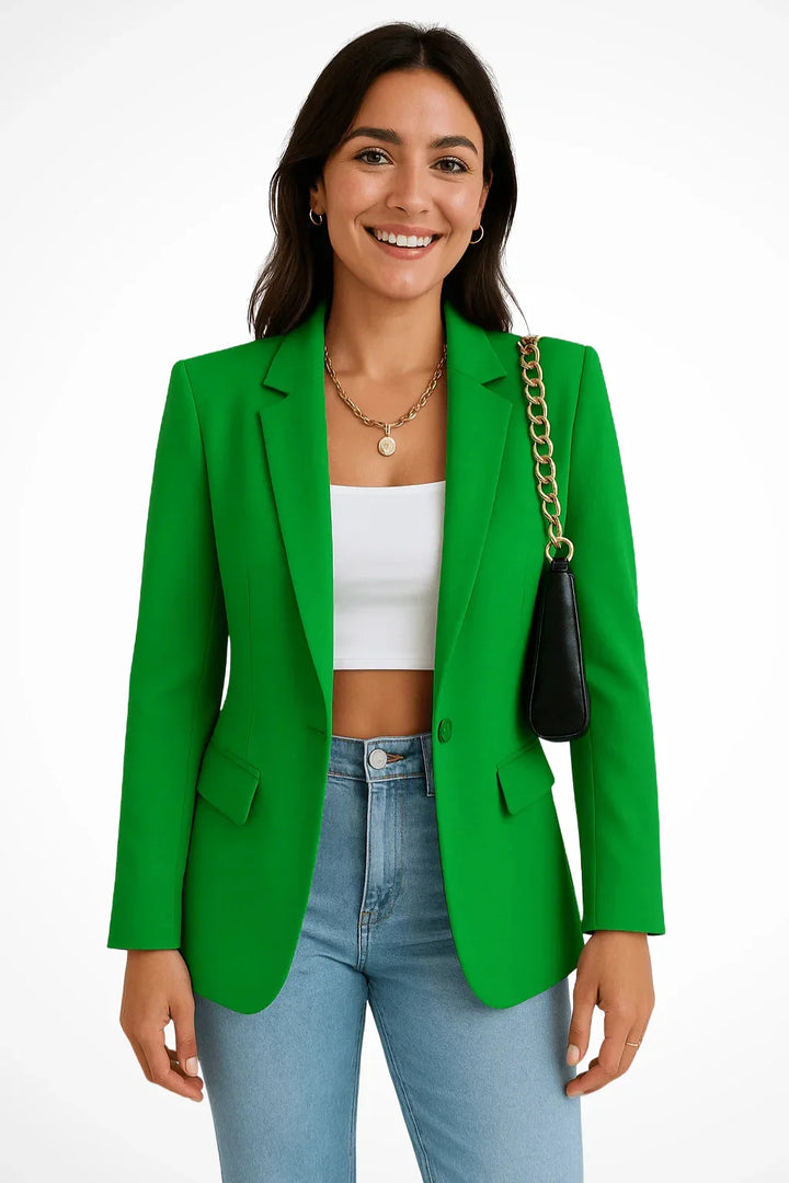 Tailored Single-Button Blazer