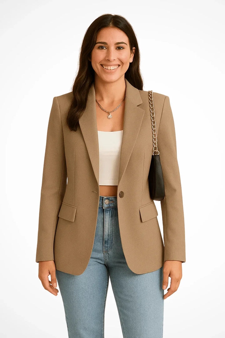 Tailored Single-Button Blazer
