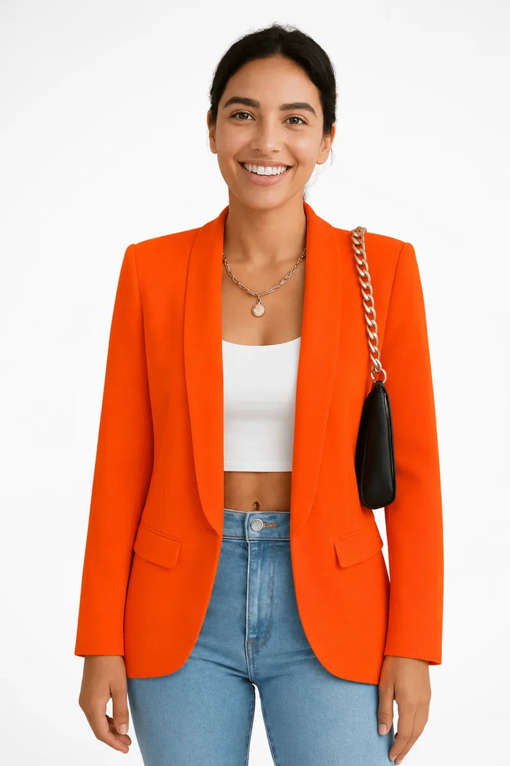 Tailored Single-Button Blazer
