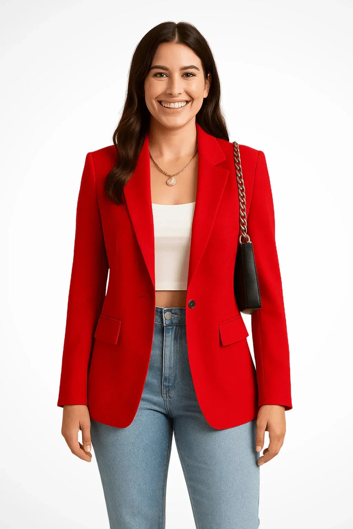 Tailored Single-Button Blazer