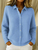 Women's Textured Knit Cardigan with Collared V-Neck