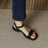 Vegan Leather Chunky Platform Sandals with Ankle Strap