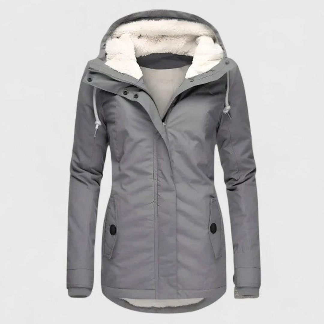 Women's Winter Coat with Fleece Lining and Hood – Waterproof