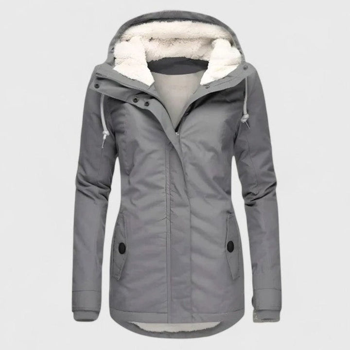 Women's Winter Coat with Fleece Lining and Hood – Waterproof