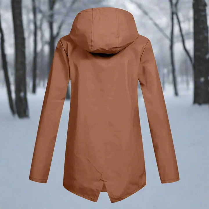 Waterproof Hooded Rain Jacket, Longline Zip-Up