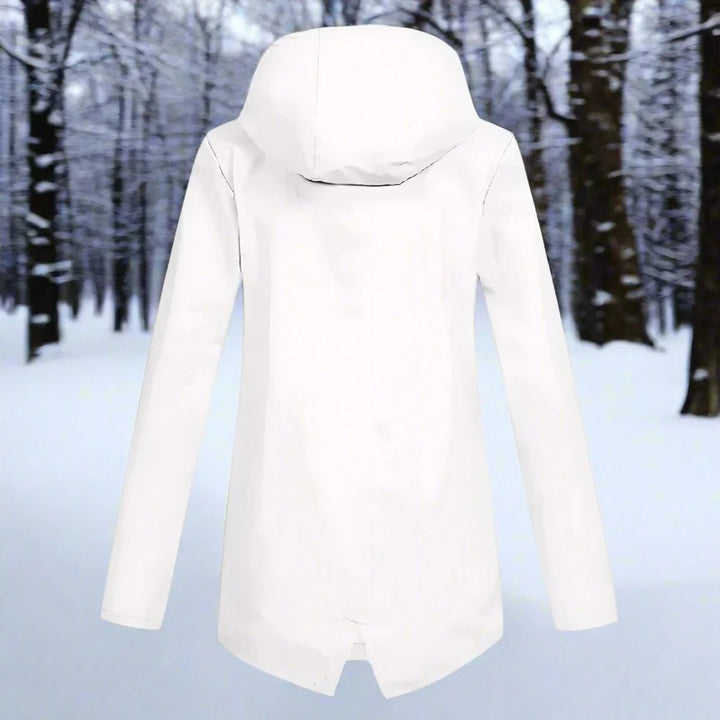 Waterproof Hooded Rain Jacket, Longline Zip-Up