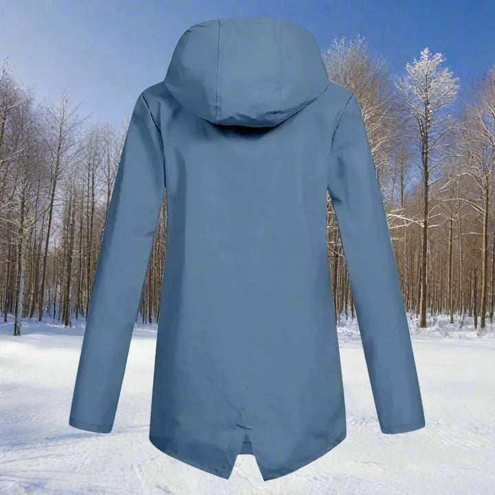 Waterproof Hooded Rain Jacket, Longline Zip-Up