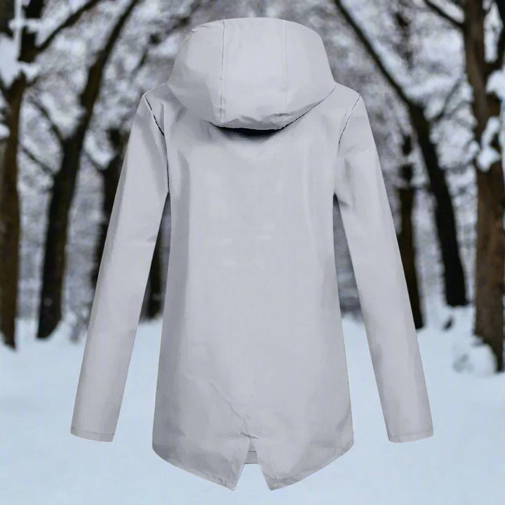 Waterproof Hooded Rain Jacket, Longline Zip-Up