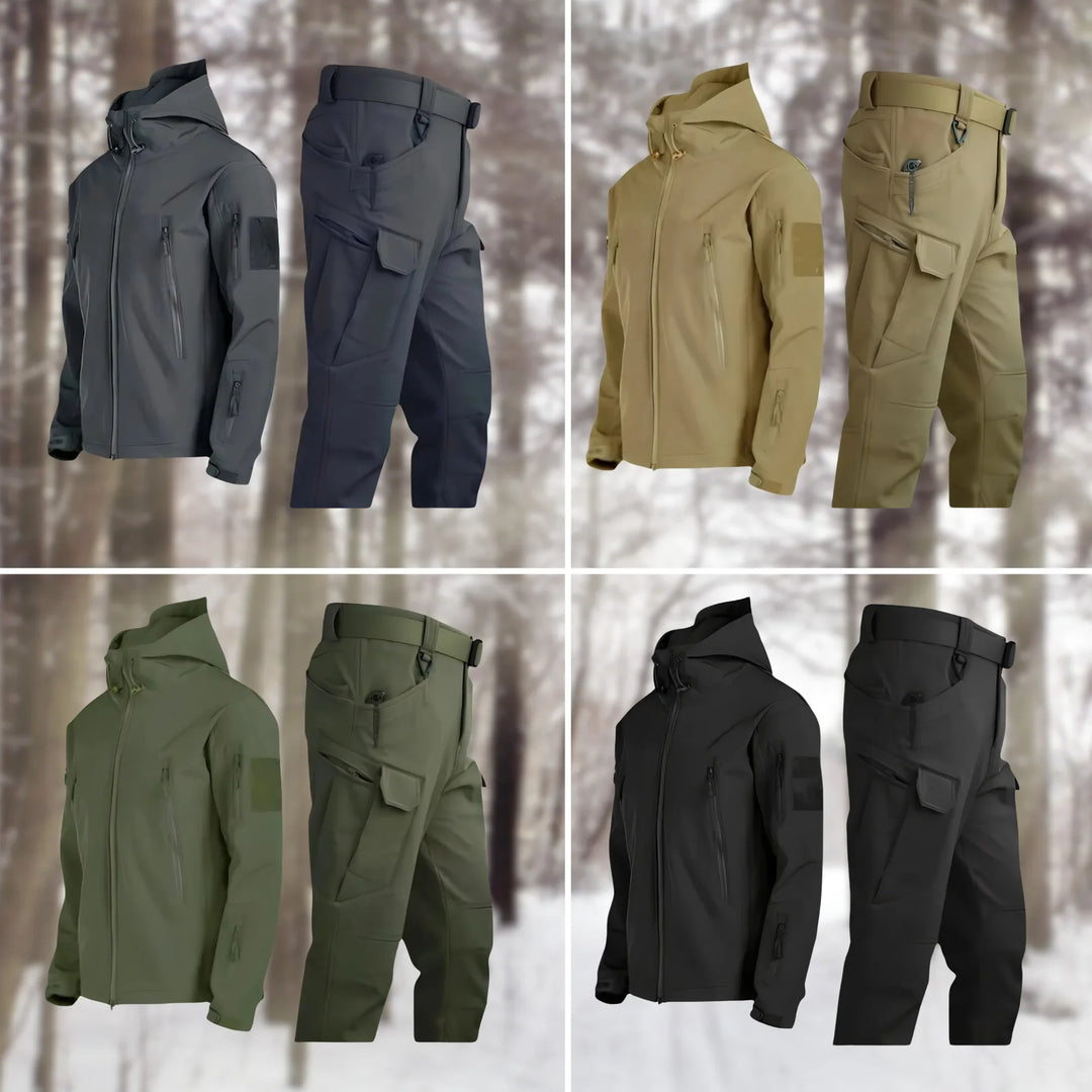 Waterproof Hooded Jacket and Cargo Trouser Tactical Set