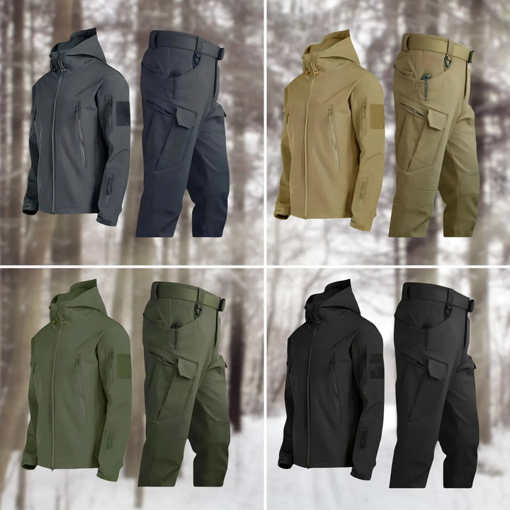 Waterproof Hooded Jacket and Cargo Trouser Tactical Set