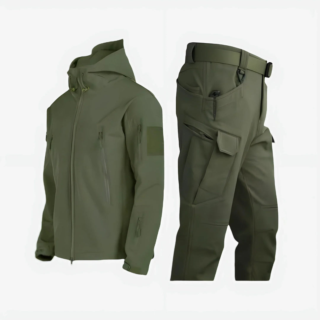 Waterproof Hooded Jacket and Cargo Trouser Tactical Set