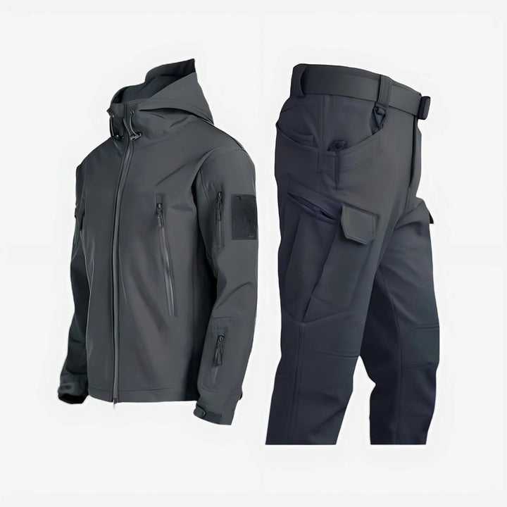 Waterproof Hooded Jacket and Cargo Trouser Tactical Set