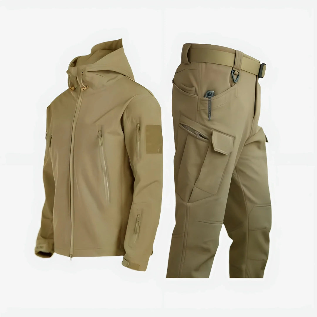 Waterproof Hooded Jacket and Cargo Trouser Tactical Set