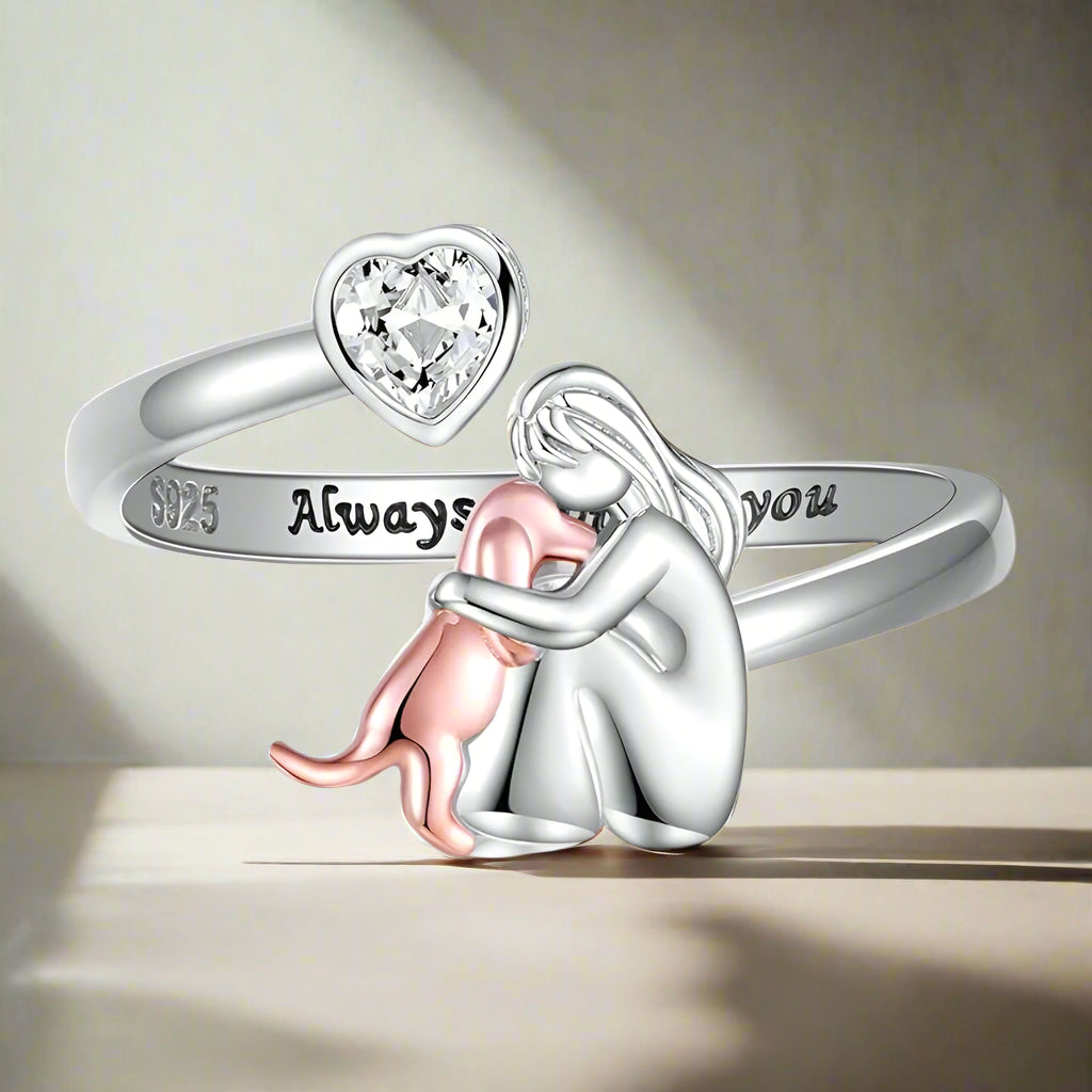 Soft light pink ring with subtle shine
